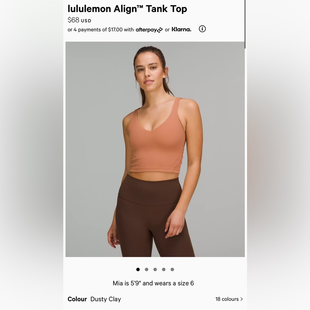 Womens lululemon Align tank